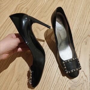 Authentic Roger Viver Black Patent heels